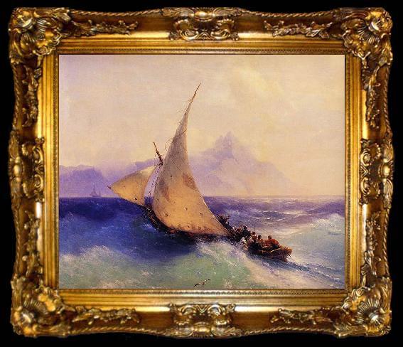 framed  Ivan Aivazovsky Rescue at Sea, ta009-2